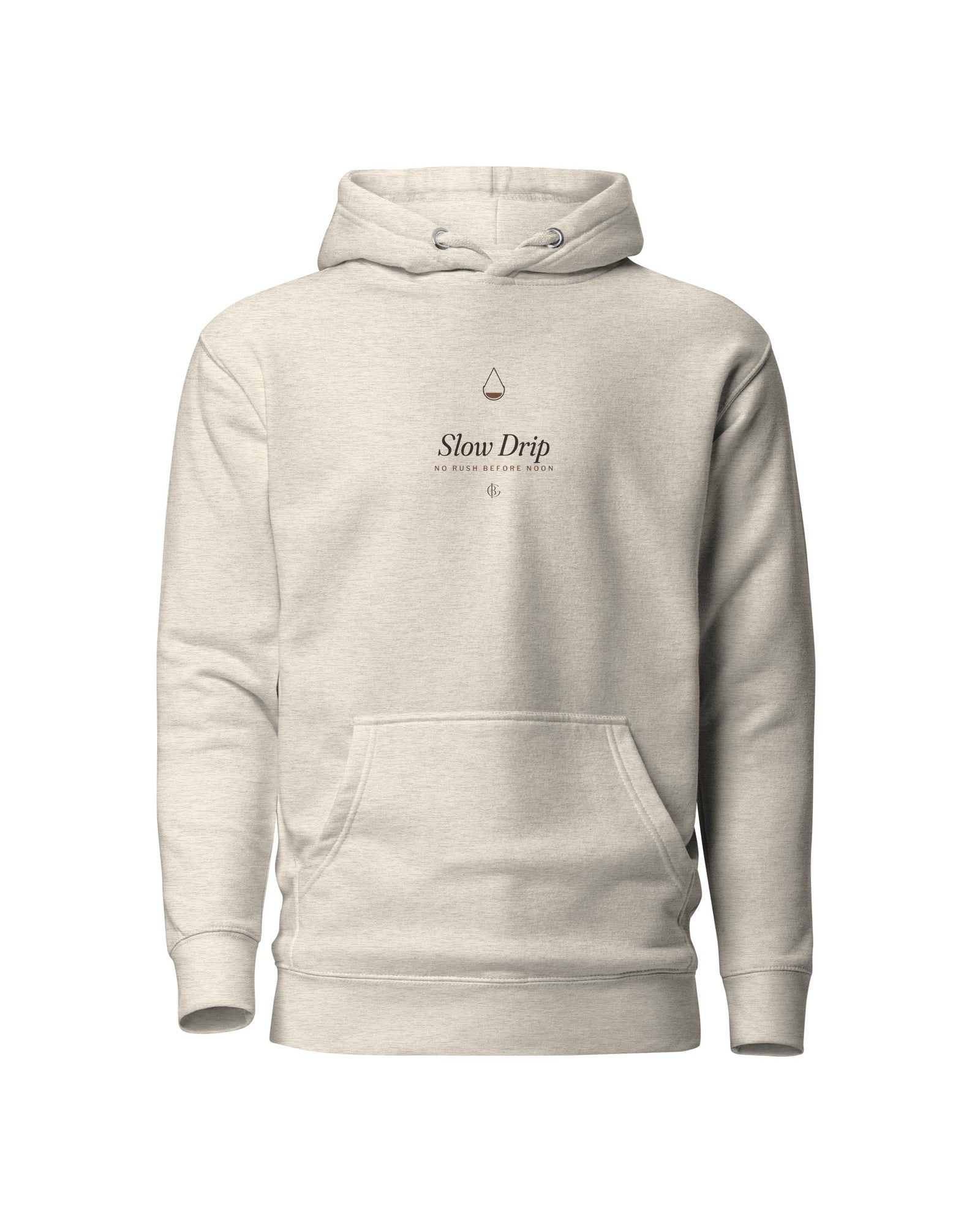 The Slow Drip Hoodie in Oatmeal Heather, product shot