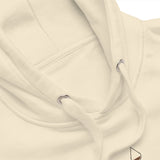 The Slow Drip Hoodie in Bone, detail shot