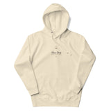 The Slow Drip Hoodie in Bone, product shot from another angle