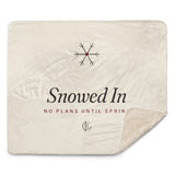 The Snowed In Sherpa Blanket in Tan, product shot from another angle