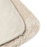 The Snowed In Sherpa Blanket in Tan, detail shot