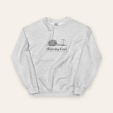 The Watering Can't Crewneck in Ash, flat lay front, product shot on cream