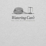 The Watering Can't Crewneck in Ash, close-up detail