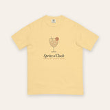 The Spritz o'Clock Tee in Butter, flat lay front, product shot on cream
