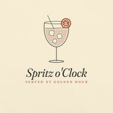 The Spritz o'Clock Tee in Ivory, close-up detail