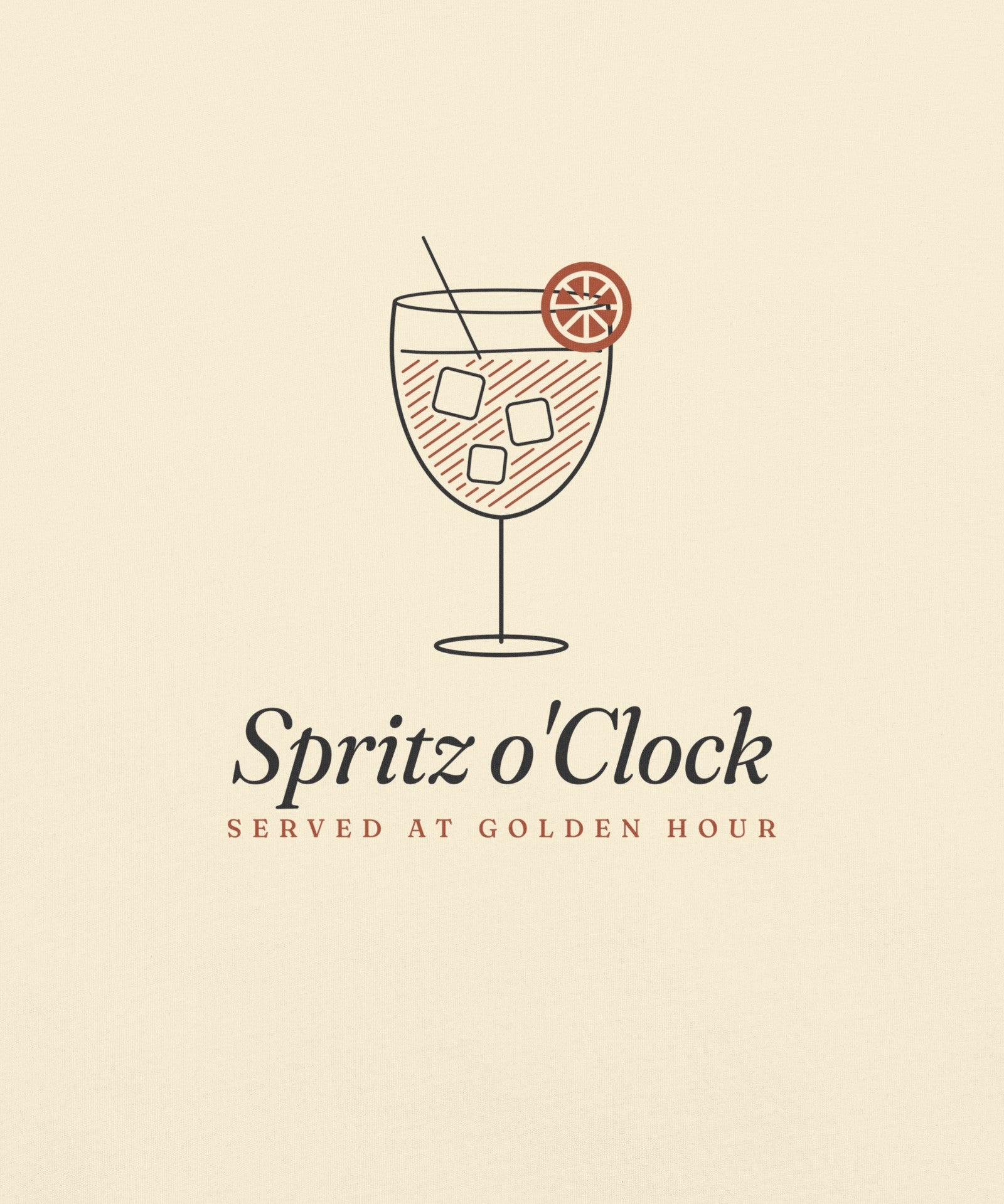 The Spritz o'Clock Tee in Ivory, close-up detail