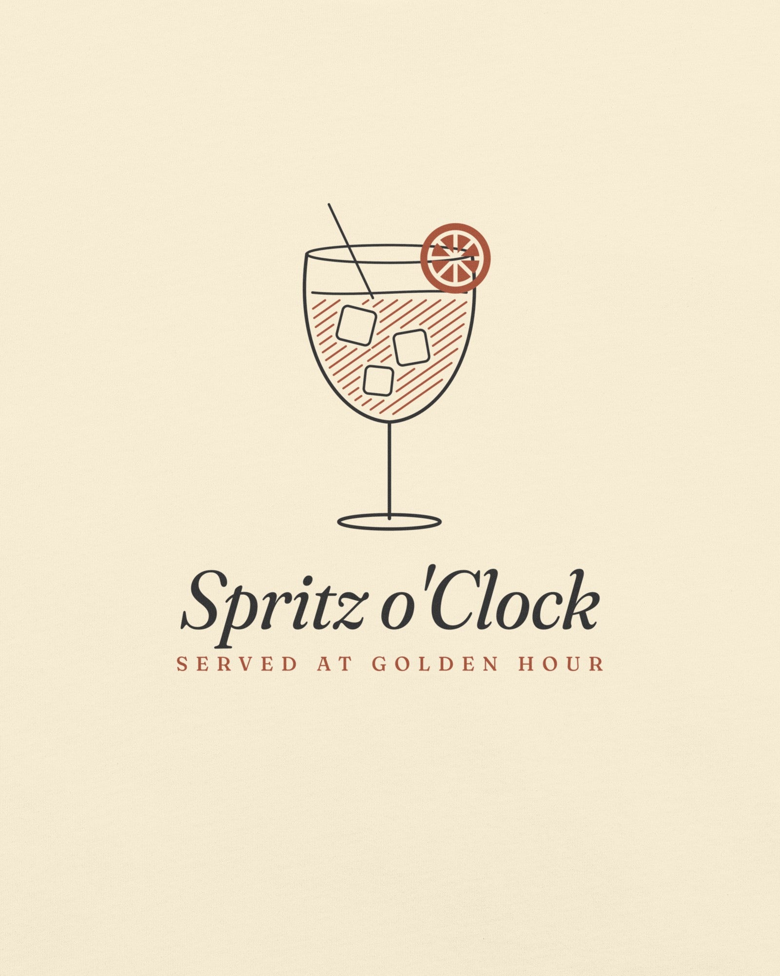 The Spritz o'Clock Tee in Ivory, close-up detail