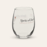 The Spritz o'Clock Stemless Glass, product shot on cream