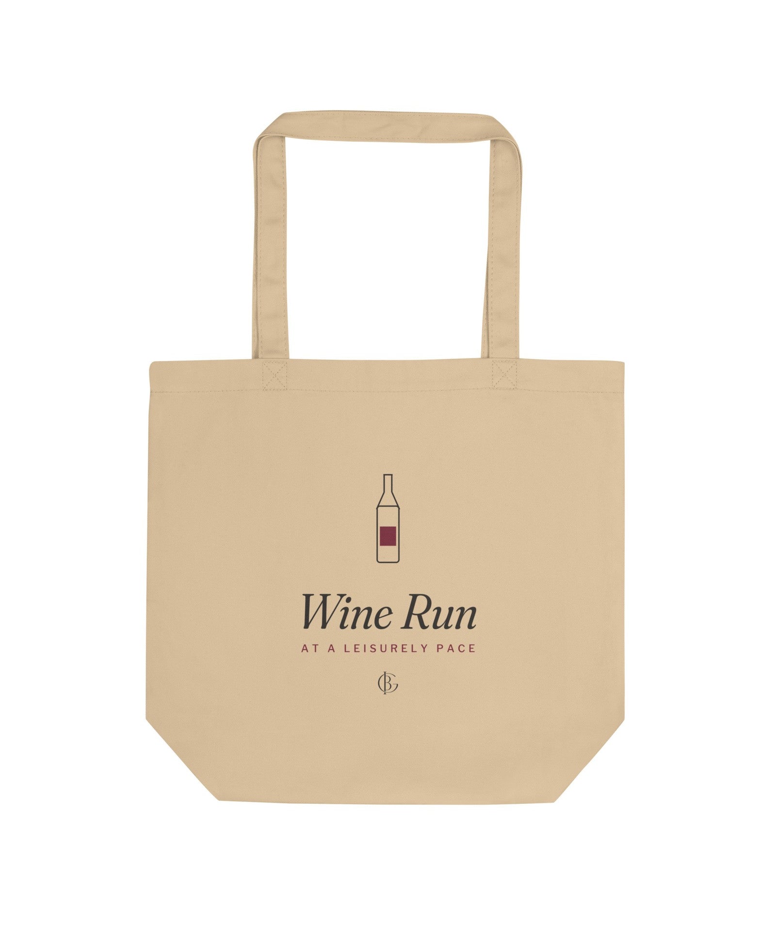 The Wine Run Tote in Oyster, flat front, product shot