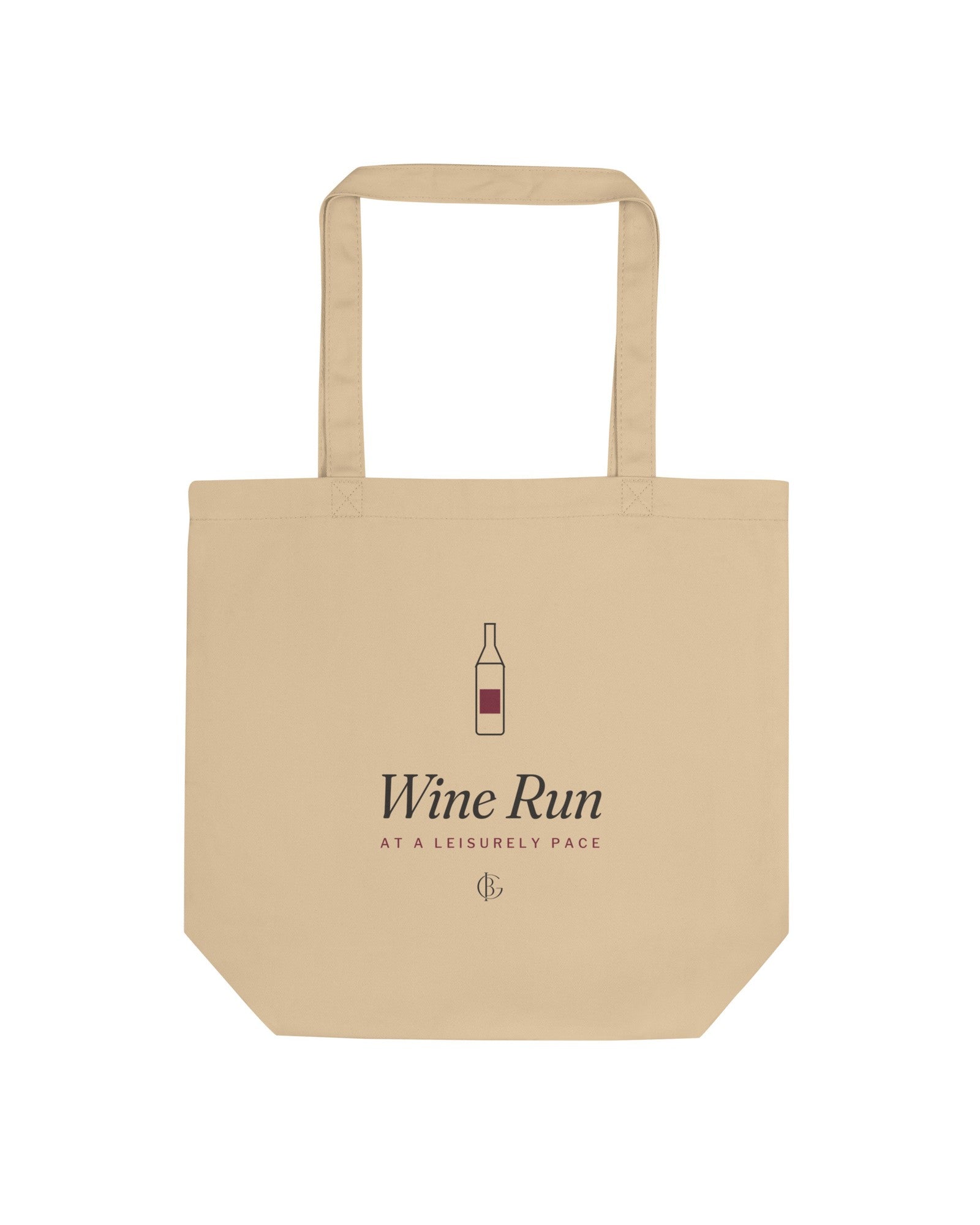The Wine Run Tote in Oyster, flat front, product shot