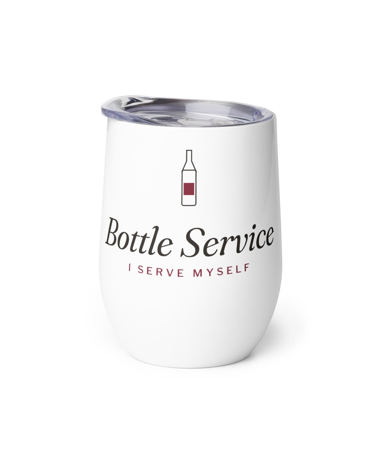 The Bottle Service Wine Tumbler, front, product shot