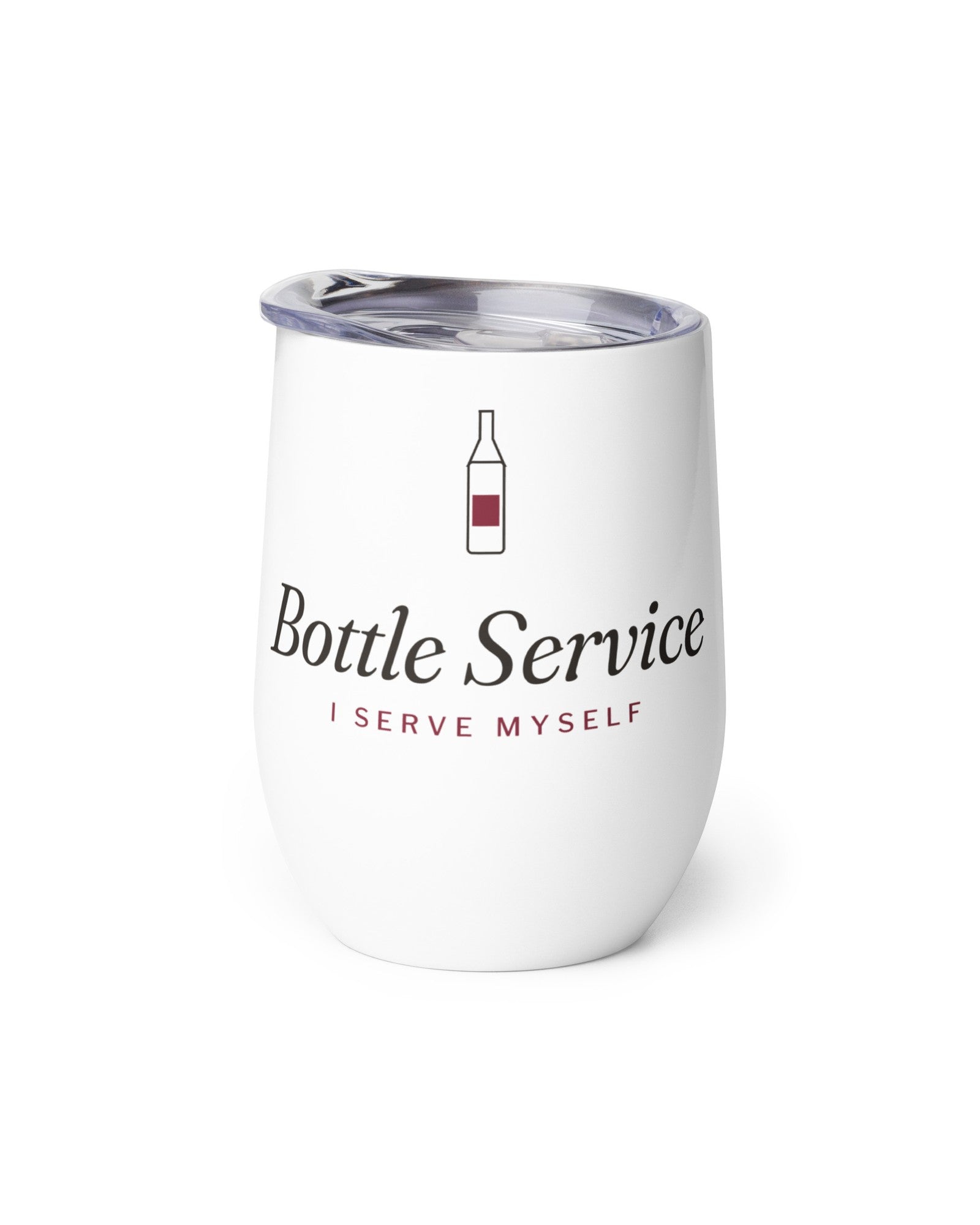 The Bottle Service Wine Tumbler, front, product shot