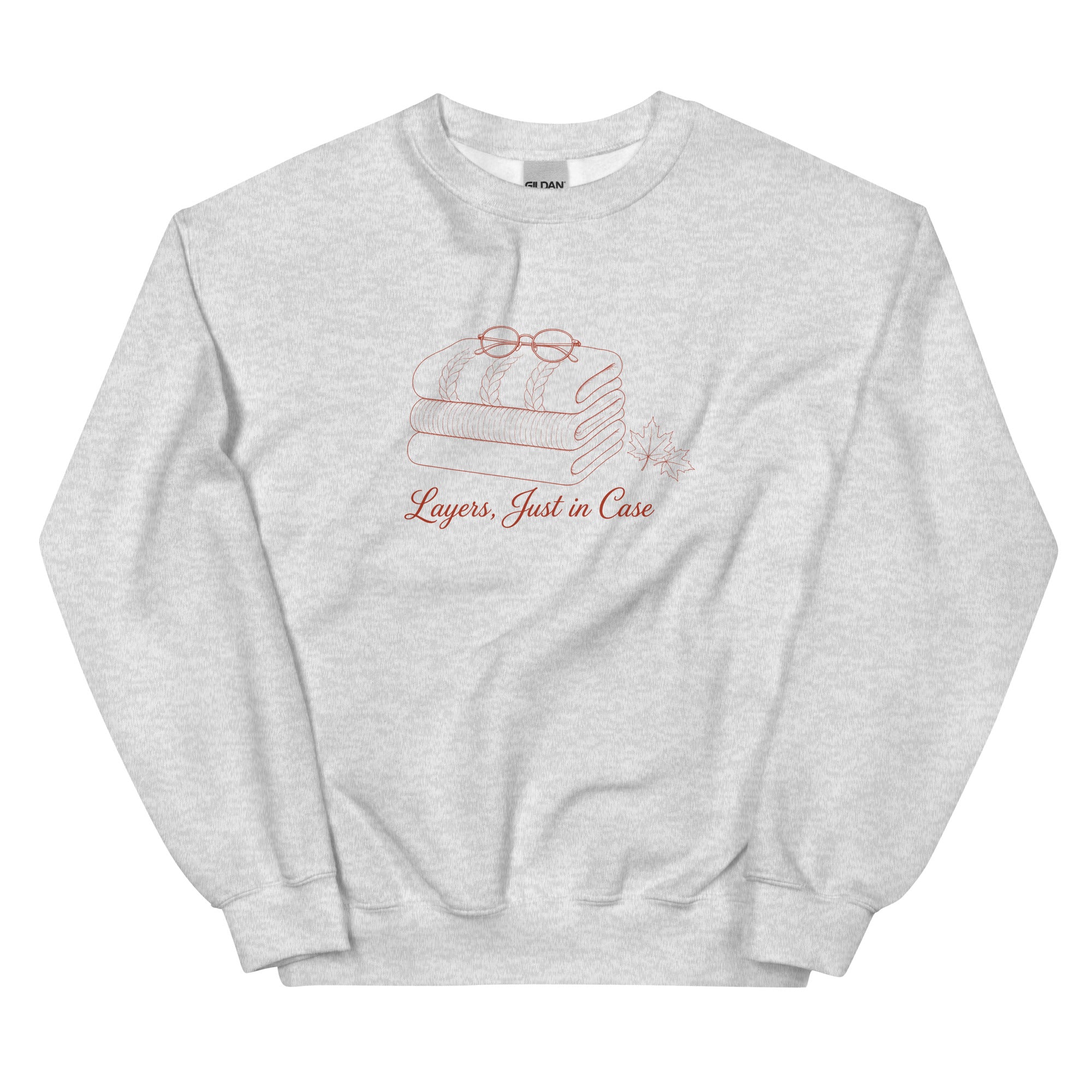 The Layers, Just in Case Crewneck in Ash, product shot