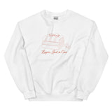 The Layers, Just in Case Crewneck in White, product shot, flat lay front