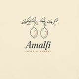 The Amalfi Tee in Ivory, close-up of the print