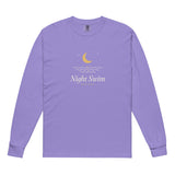 The Night Swim Society Long Sleeve in Violet, flat front