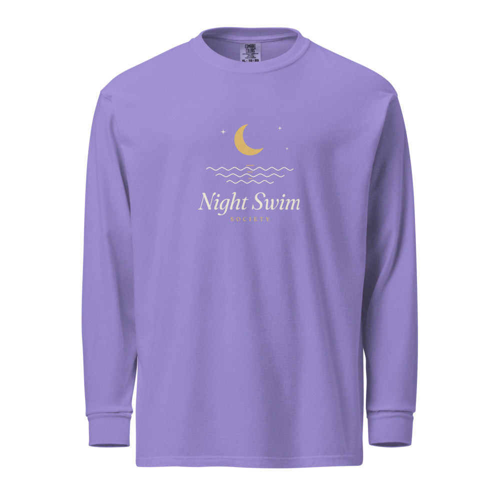 The Night Swim Society Long Sleeve in Violet, front