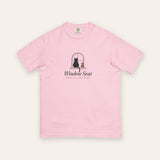 The Window Seat Tee in Blossom, flat lay front, product shot on cream