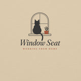 The Window Seat Crewneck in Sand, close-up detail