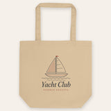 The Yacht Club Tote in Oyster, flat lay front, product shot on cream